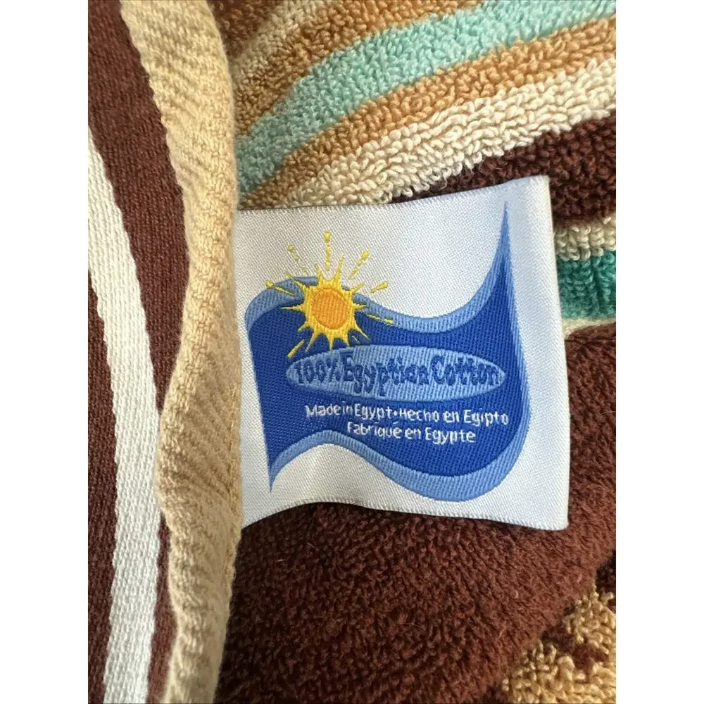 100% Egyptian Cotton VTG Franco XLarge Palm Beach Towel Thick Reversable